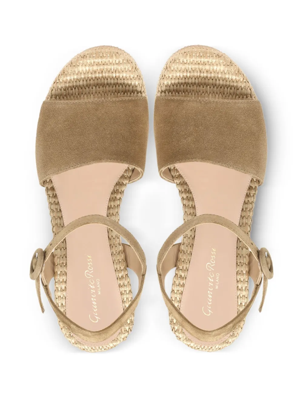 Gianvito Rossi 75mm Carol Buckle-suede Sandals In Brown