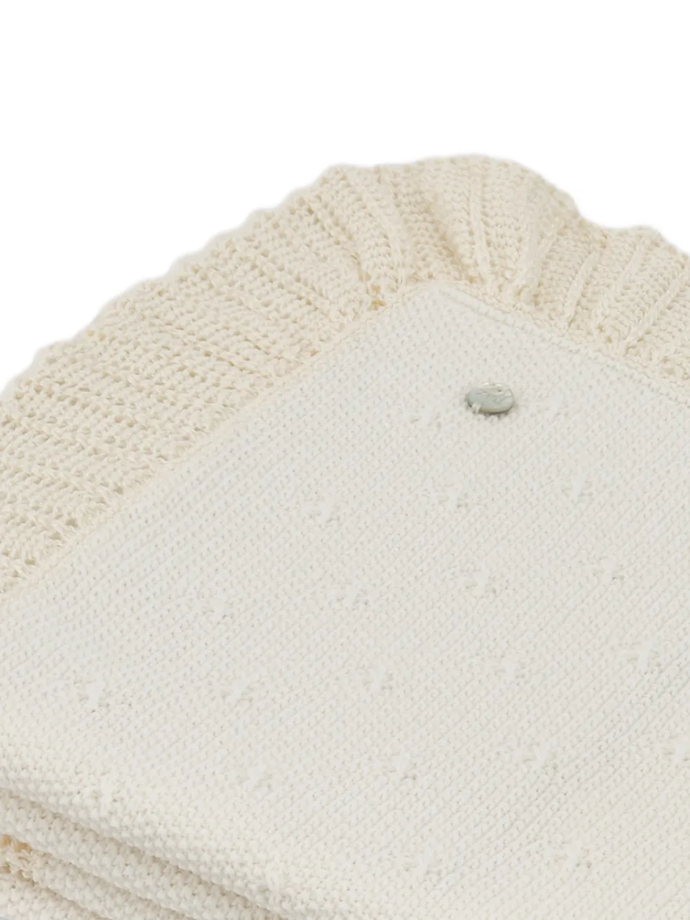 Paz Rodriguez ruffled knited blanket - Wit