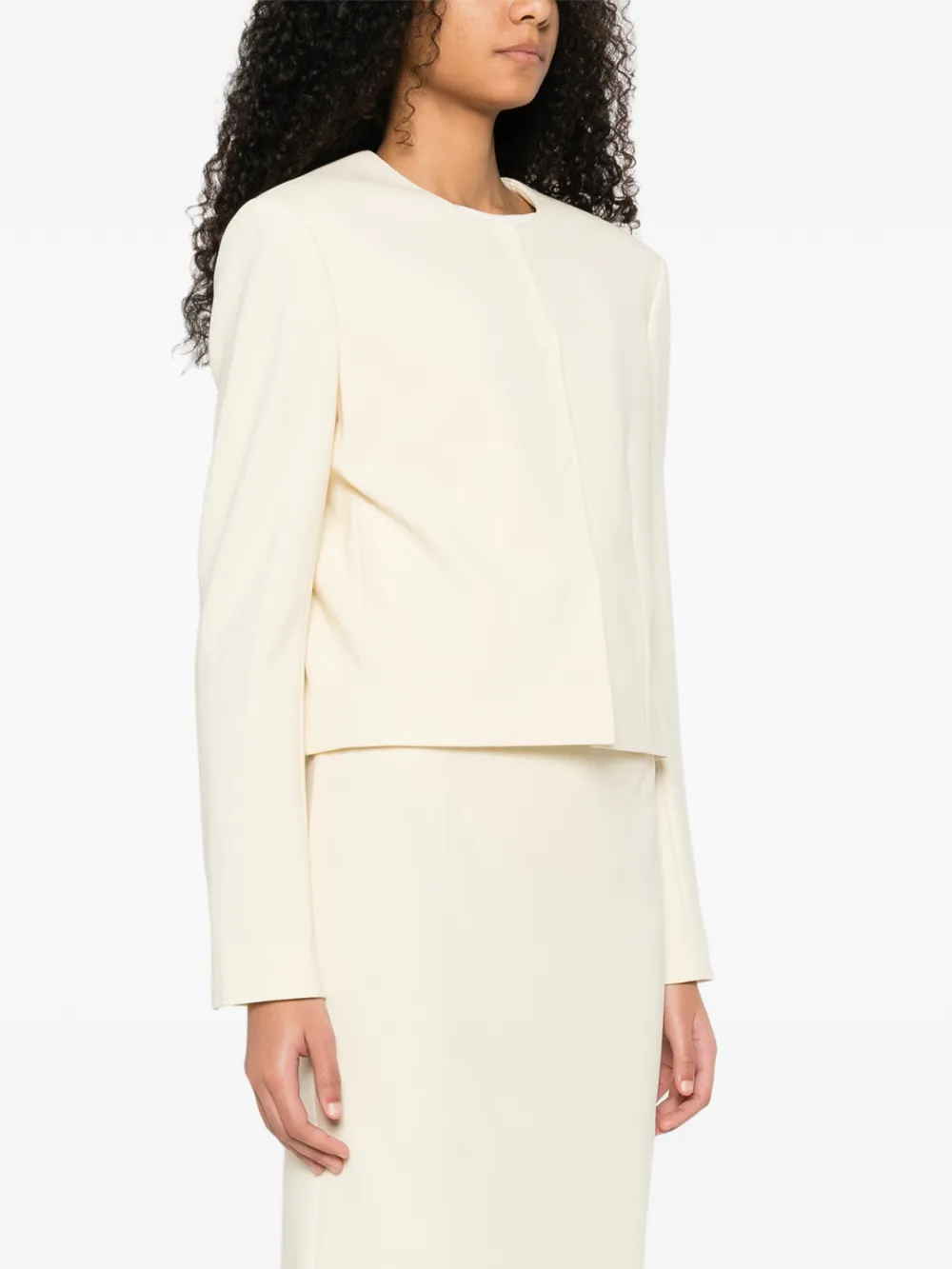  A.m.g. Round-neck Jacket - Neutrals 