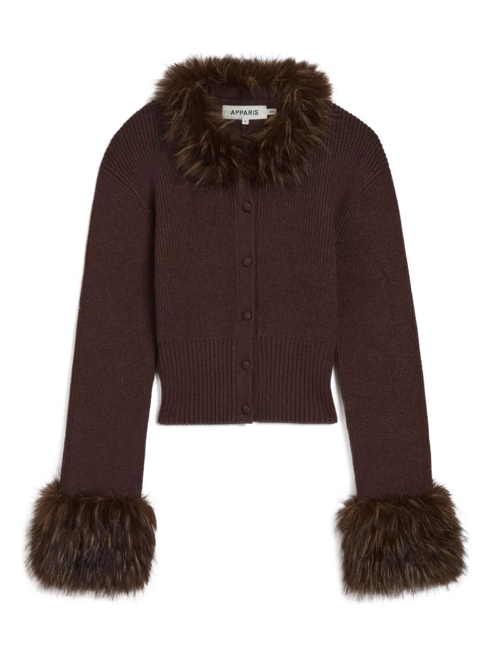 Apparis Rosa cardigan - Marrone