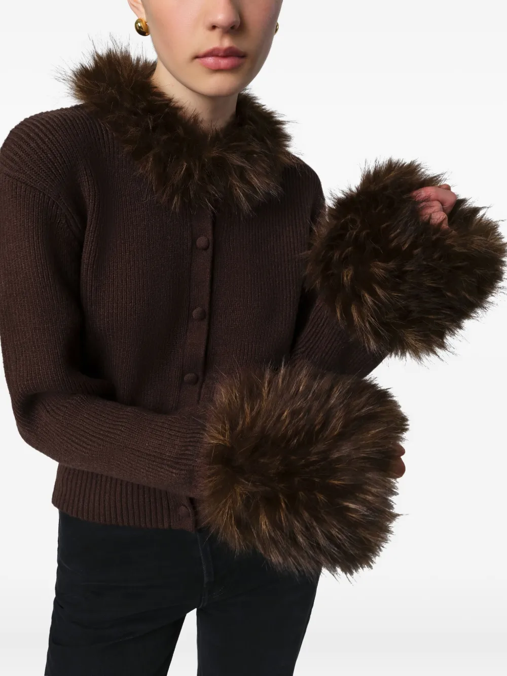 Apparis Rosa cardigan Bruin