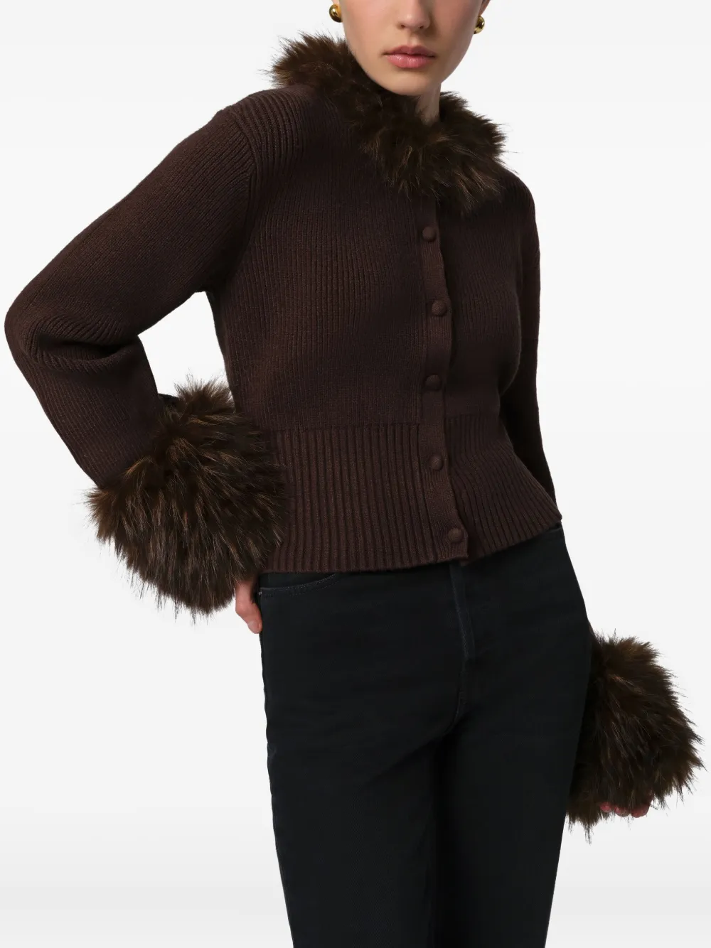 Apparis Rosa cardigan Bruin