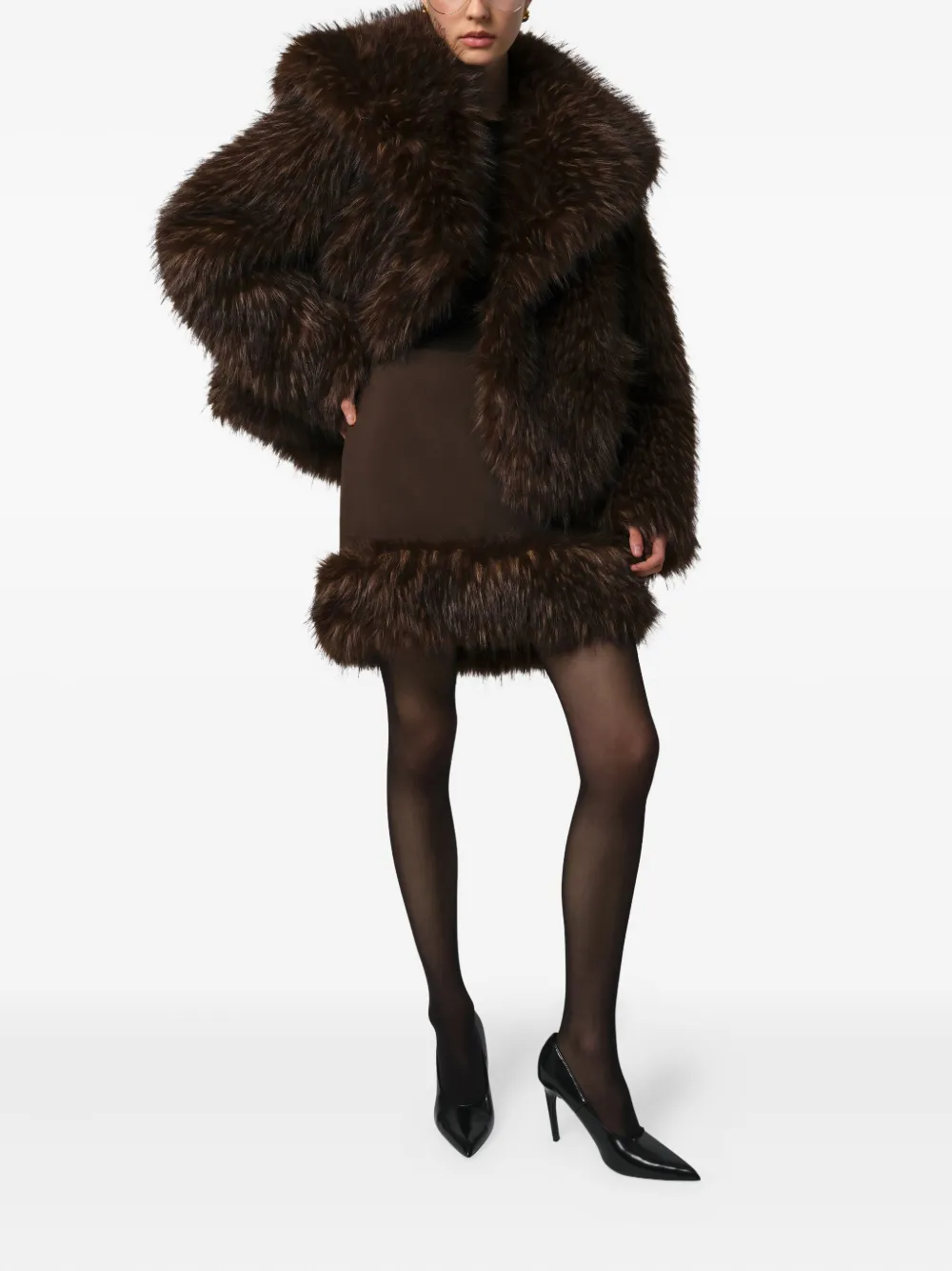 Apparis Meadow Mini Skirt In Brown