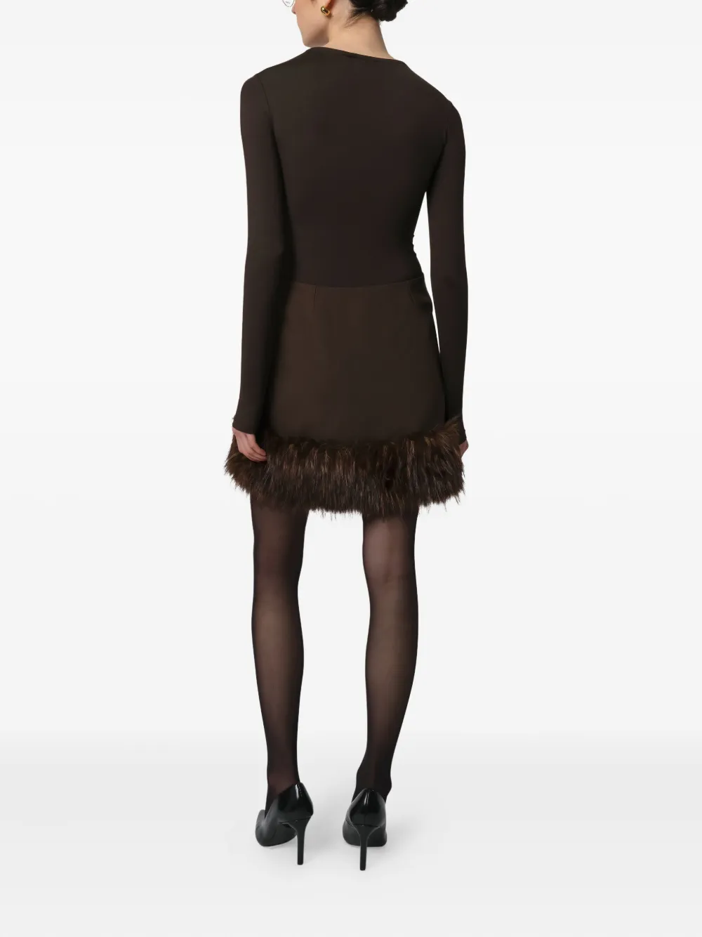 Apparis Meadow Mini Skirt In Brown