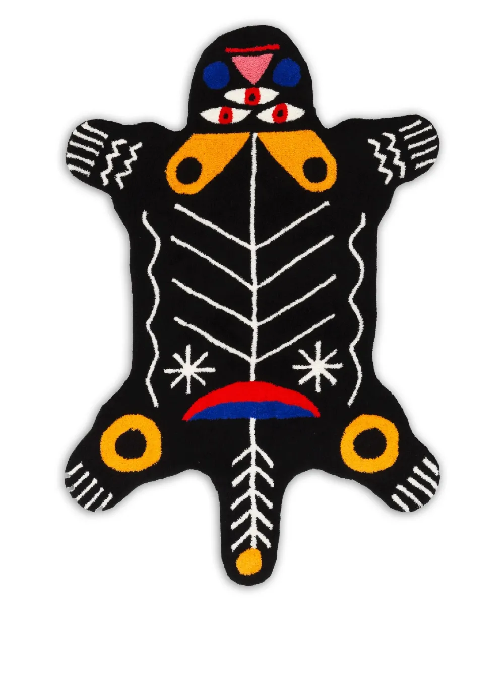 Qeeboo Oggian Kinotto M shaped rug (150cm x 96) | Black | Image 1