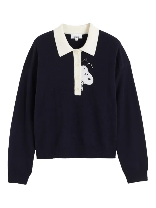 Chinti & Parker Camisa Polo Snoopy Peekabow x Peanuts | Azul