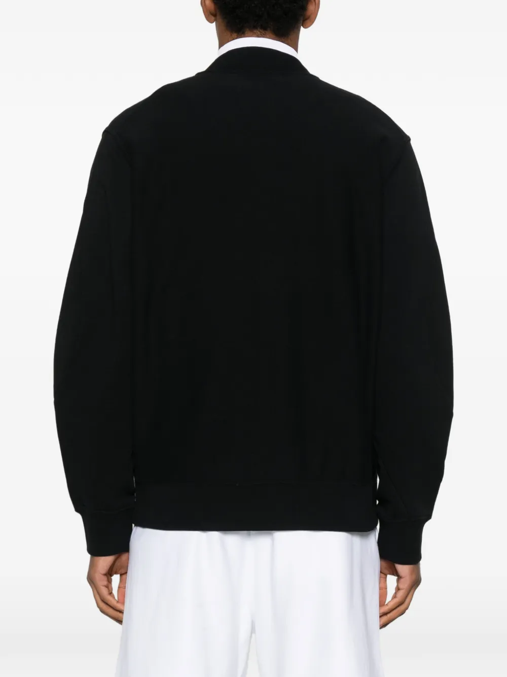 Givenchy Black Varsity Jacket With Bomber Collar And Logo Lettering On The Front In Cotton Man In Black