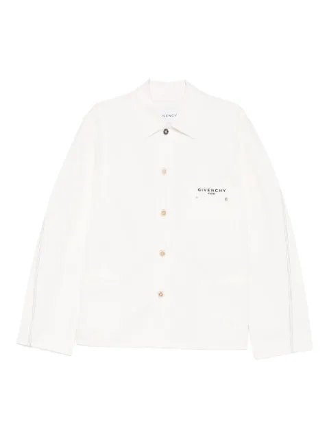 Givenchy embroidered-logo chest-pocket denim jacket