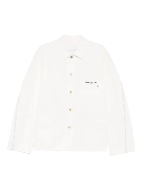 Givenchy embroidered-logo chest-pocket denim jacket