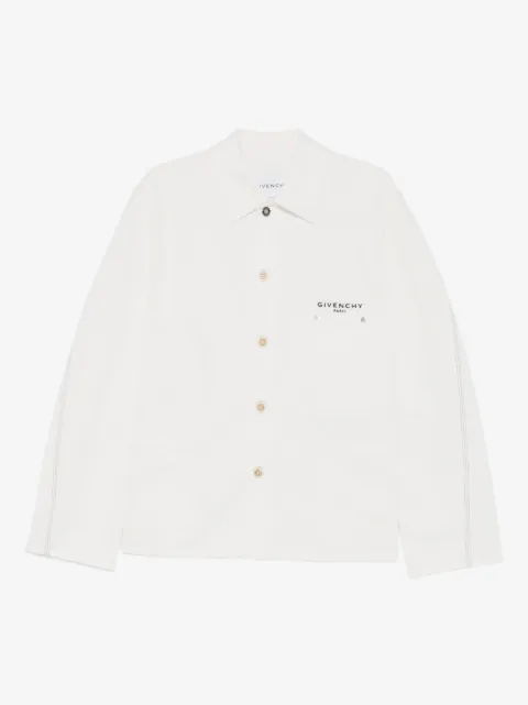 Givenchy chamarra de mezclilla con logo bordado