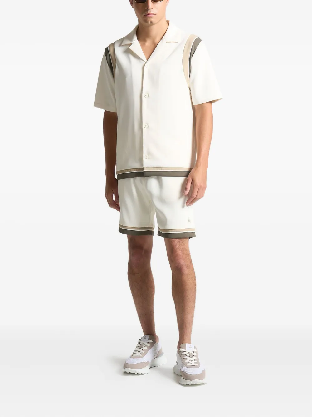 Manière De Voir revere-collar shirt - Beige