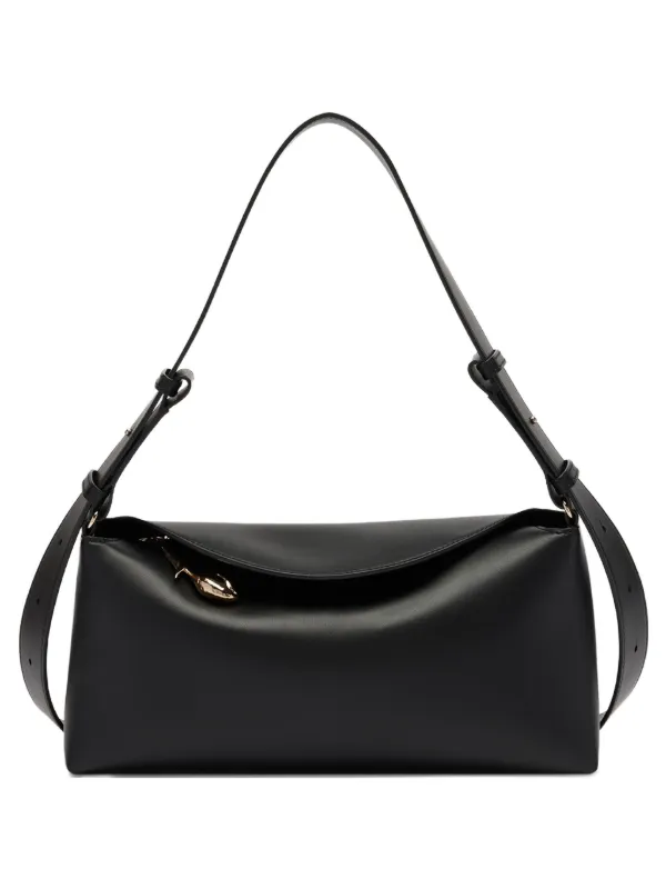 Erdem East West Bloom Shoulder Bag in Black