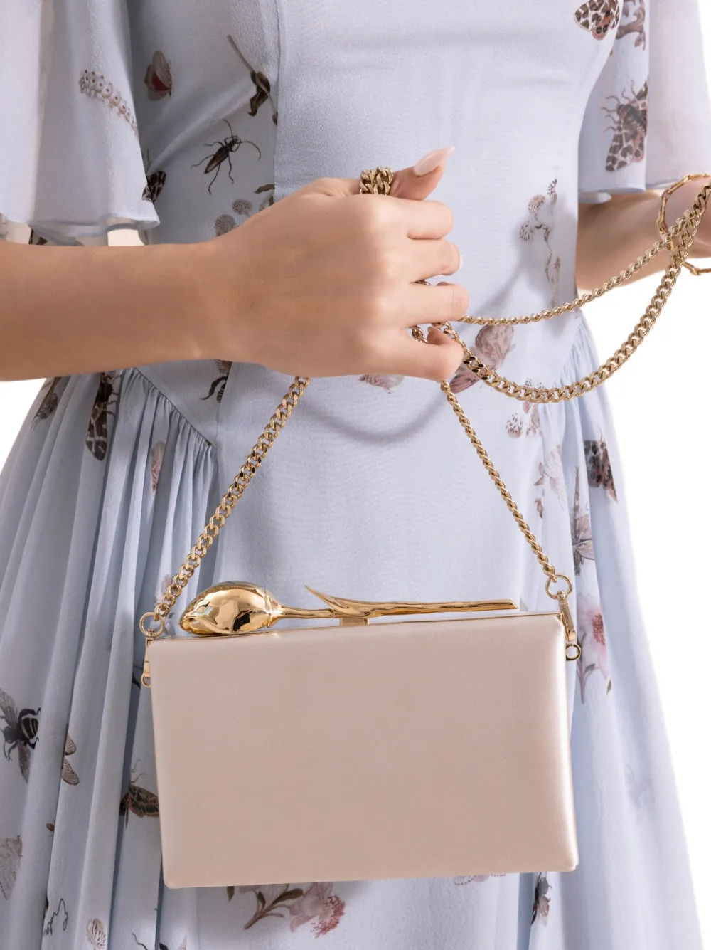  Erdem Bloom Minaudière Clutch Bag - Neutrals 