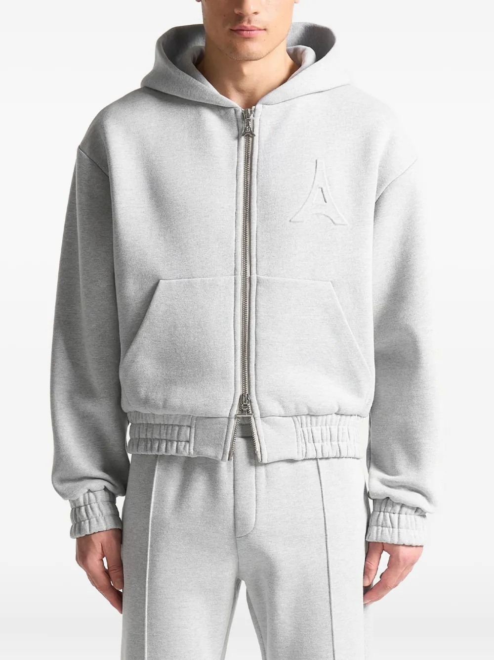 Manière De Voir Kevin hoodie met rits Grijs