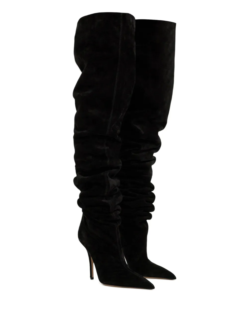 Paris Texas Jessica stiletto laarzen met ruches Zwart