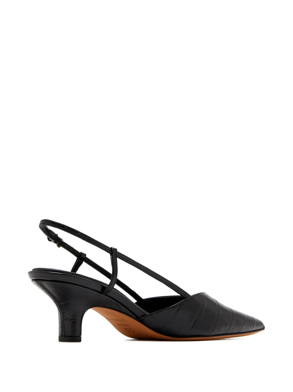 Vince 75 mm Levvy leren slingback pumps Zwart