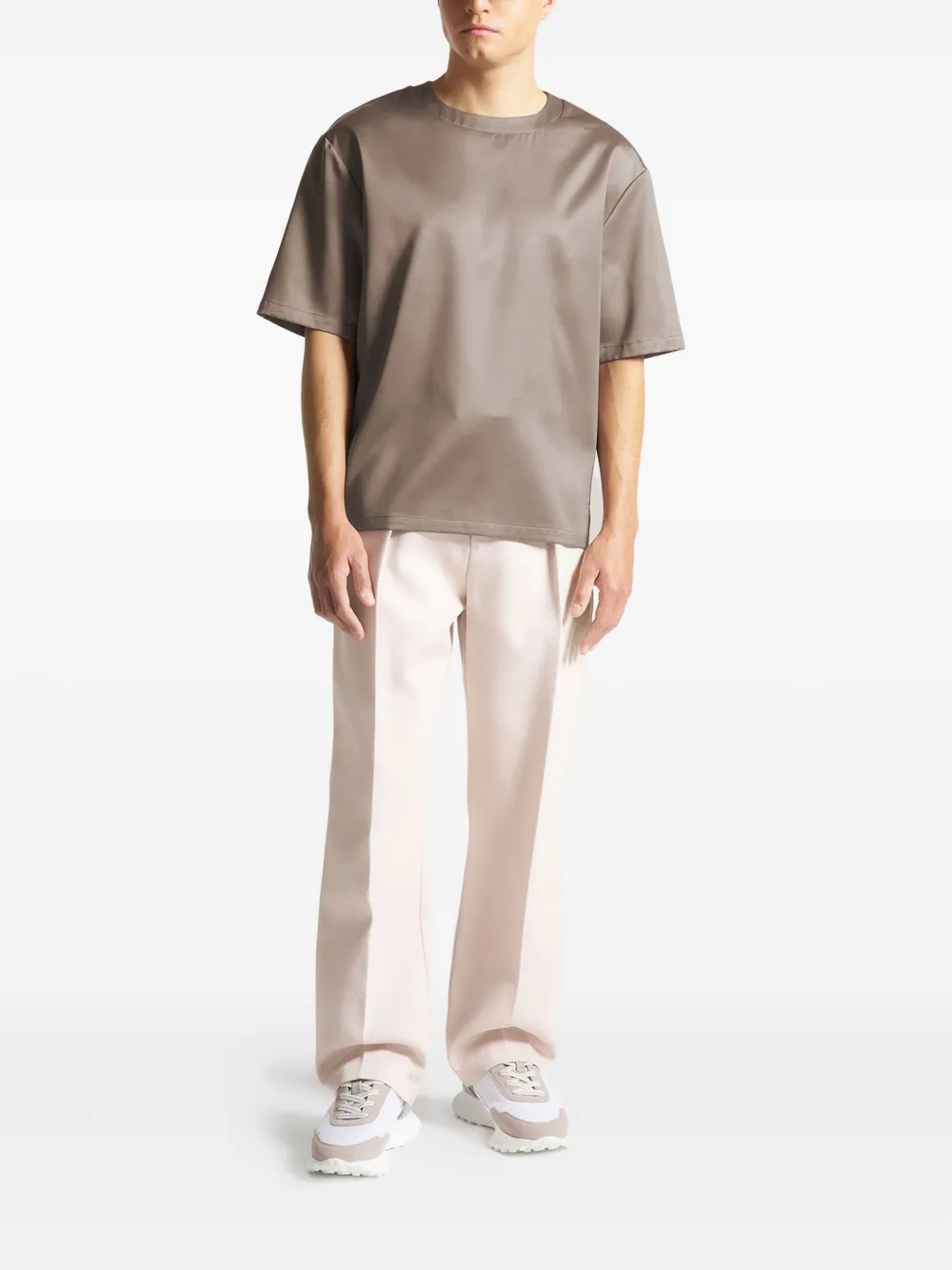 Manière De Voir satin T-shirt - Bruin