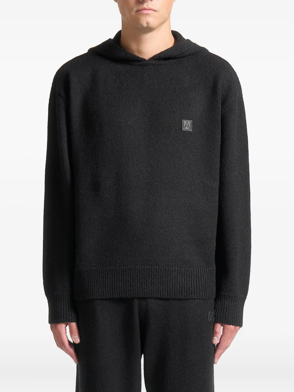 Manière De Voir Hoodie met logopatch Zwart