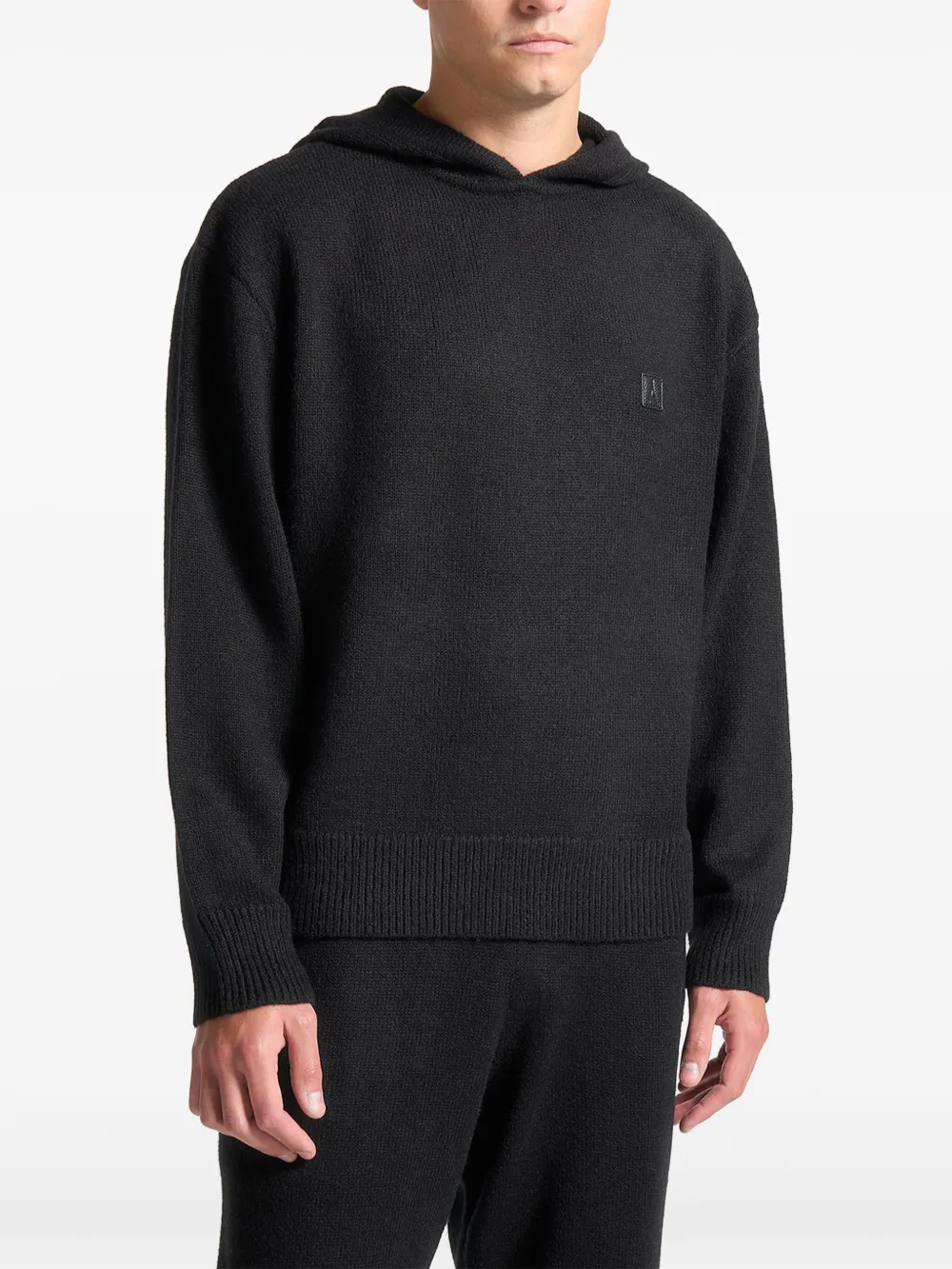 Manière De Voir Hoodie met logopatch Zwart