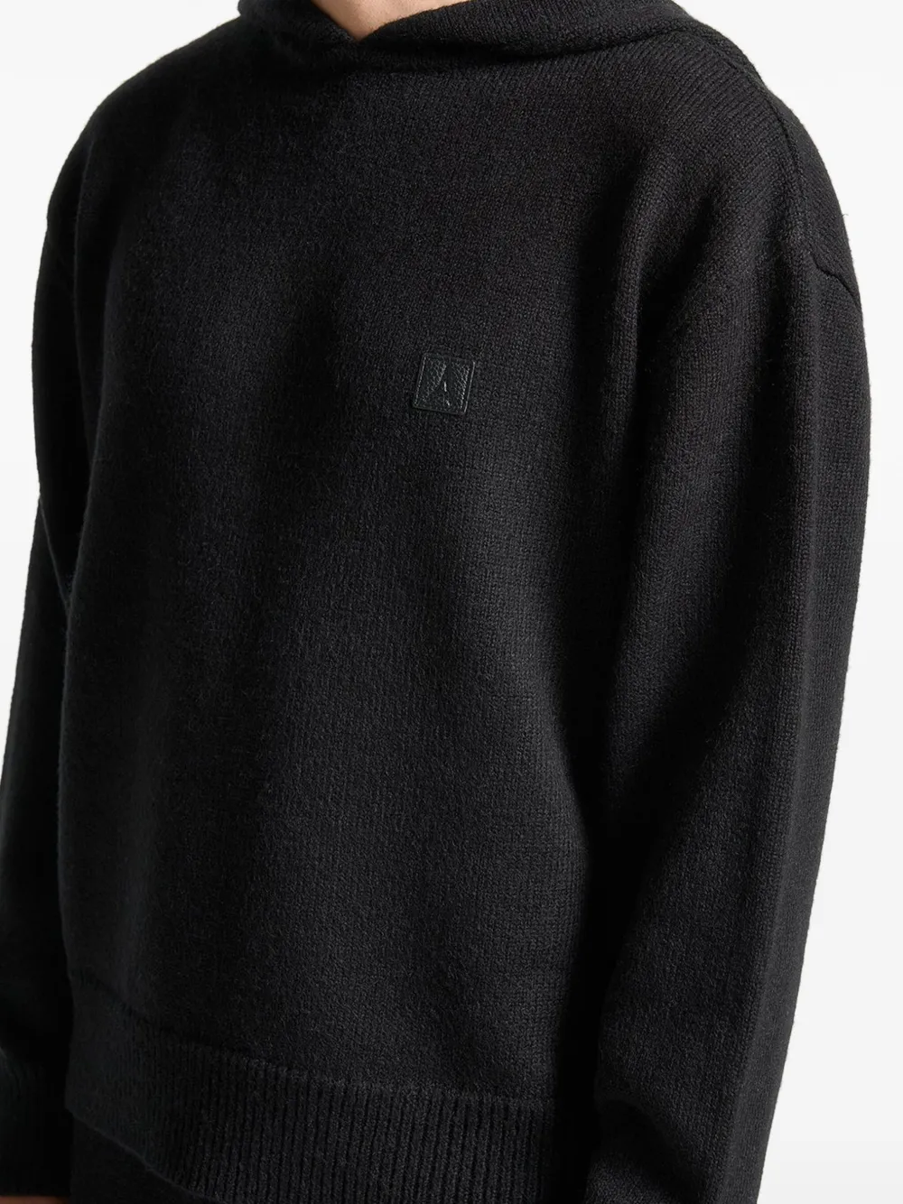 Manière De Voir Hoodie met logopatch Zwart