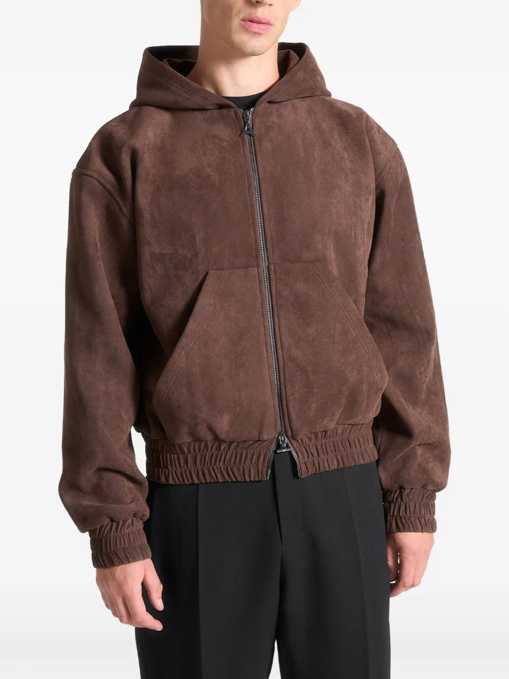 Manière De Voir zip-up hooded jacket | Brown | Image 1