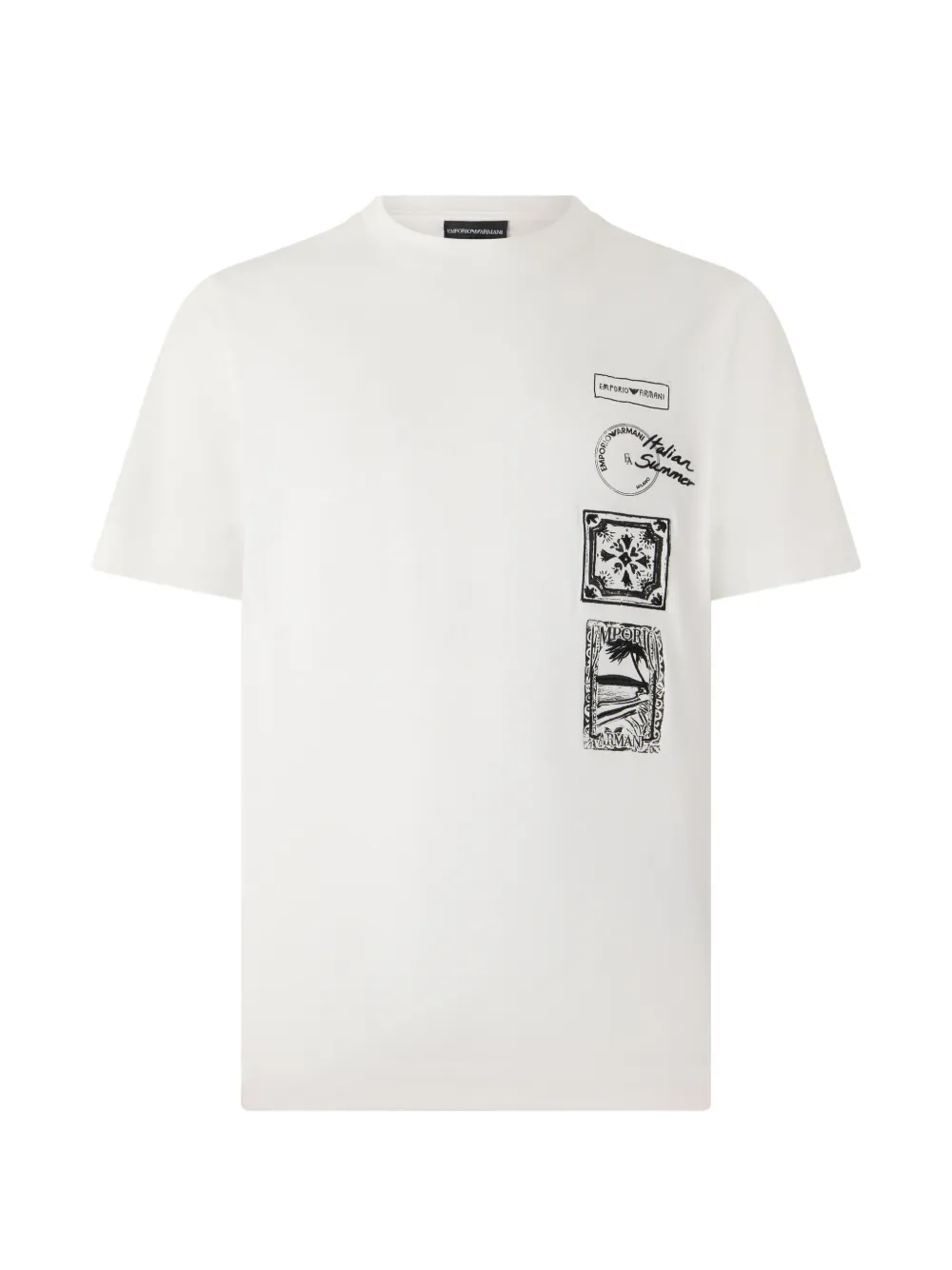 Emporio Armani graphic-print T-shirt - Bianco