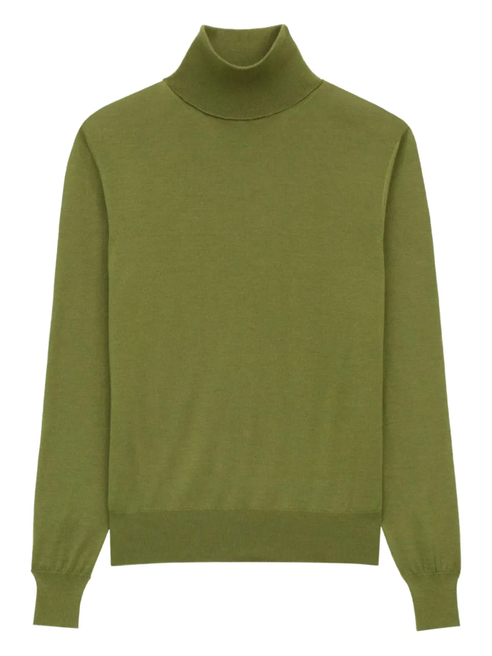 Saint Laurent Turtle-neck Sweater In Green