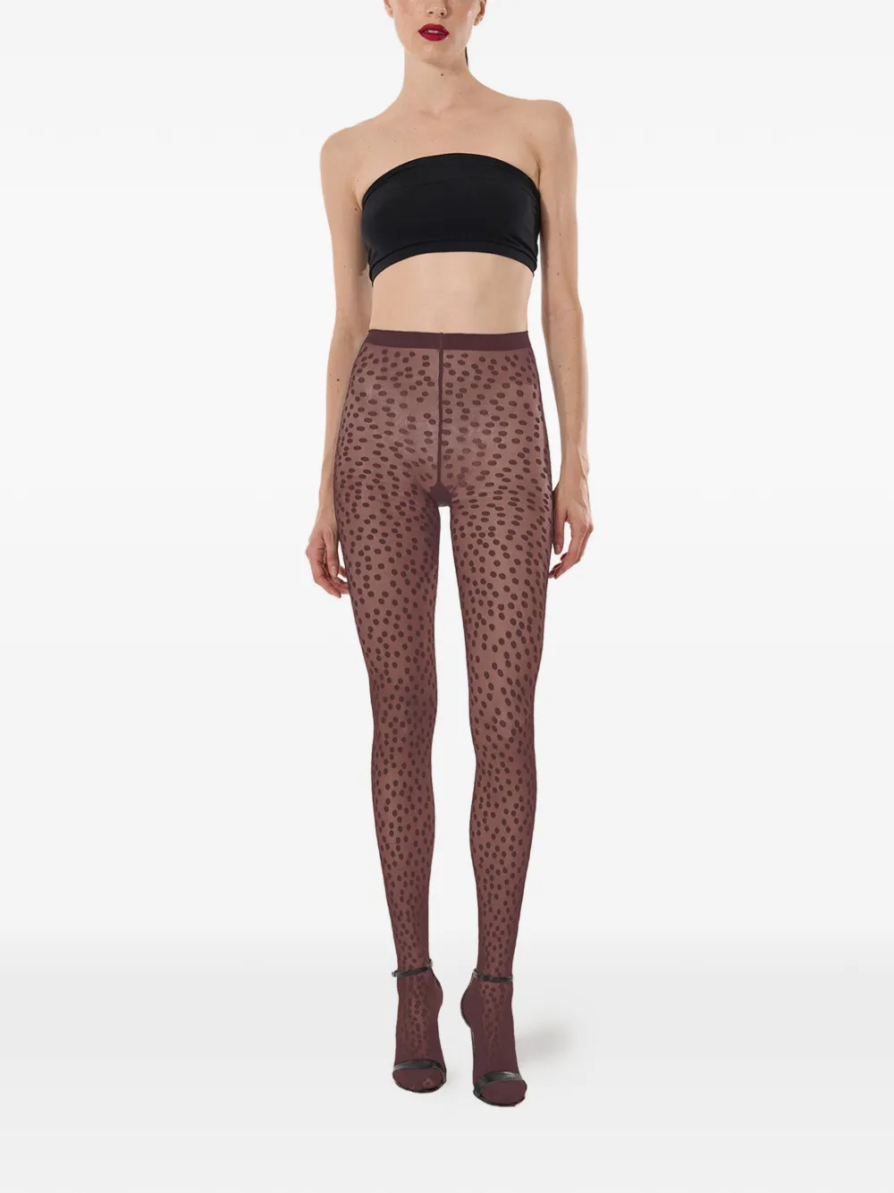 Wolford Panty met stippen Bruin