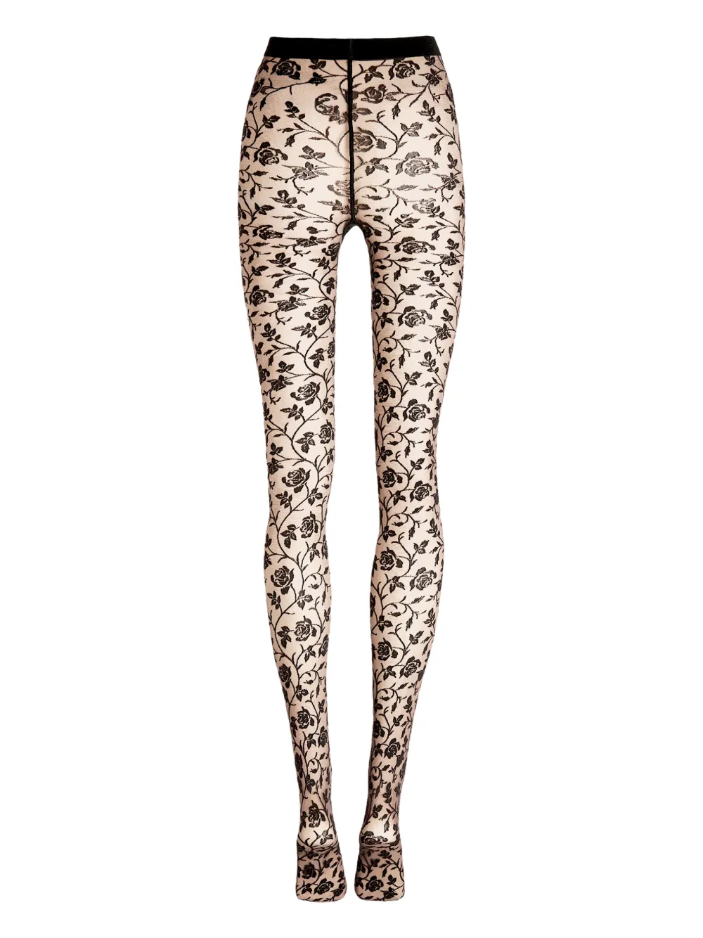  Wolford Rose Floral Tights - Neutrals 