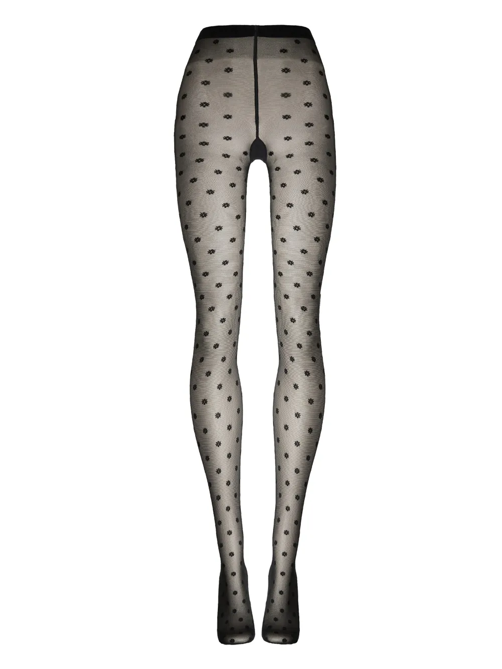 Wolford Strumpfhose mit Margeriten-Muster - Schwarz