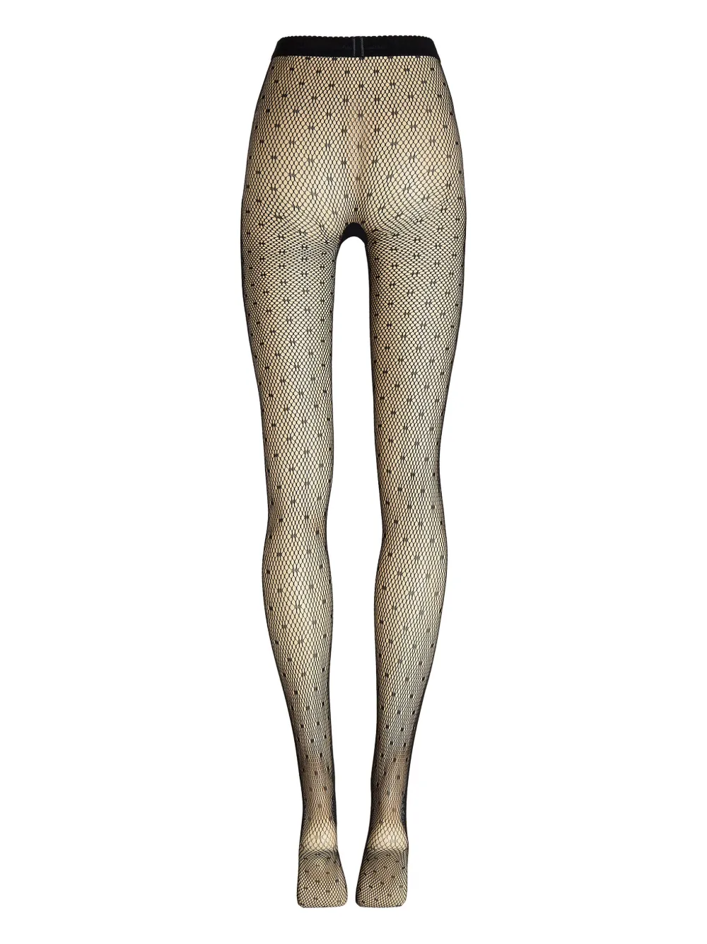  Wolford Dotted Net Tights - Black 