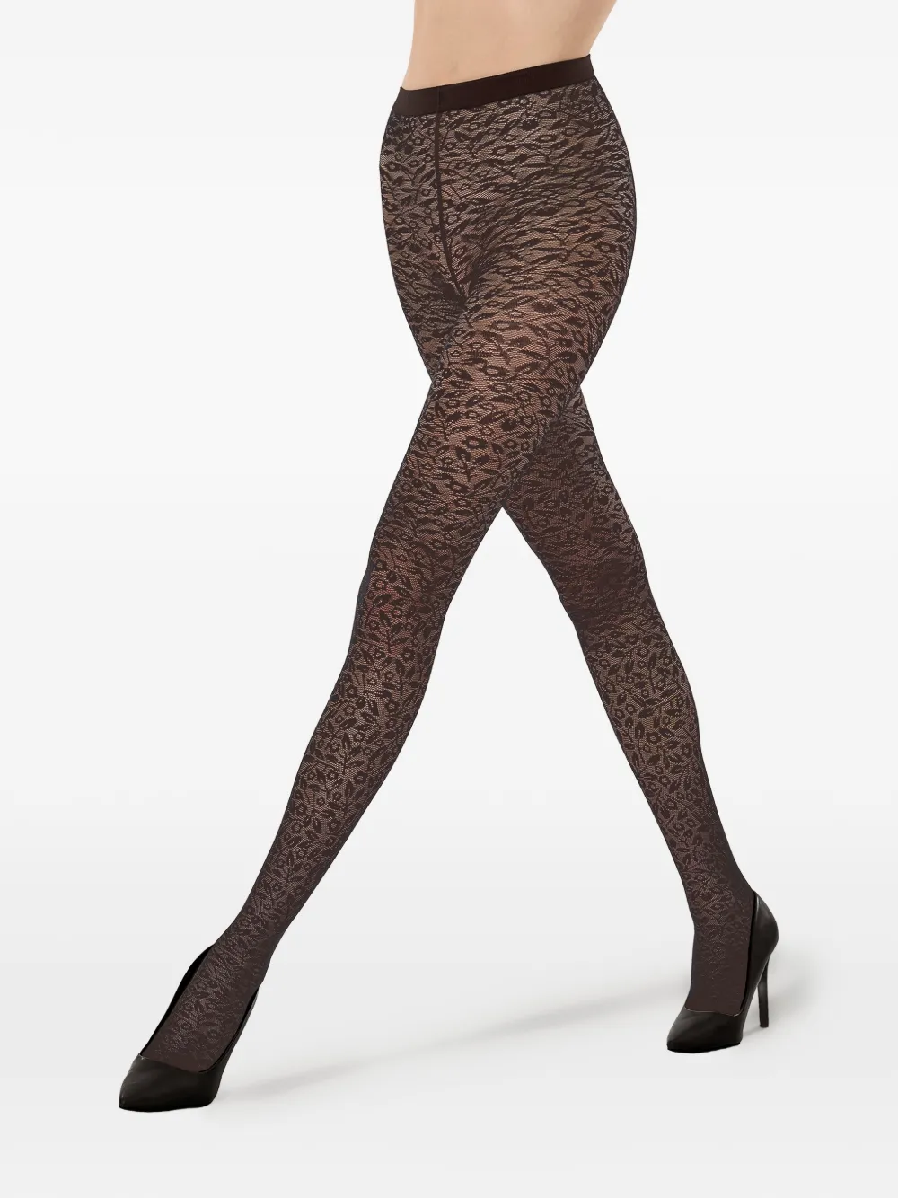 Wolford Bouquet panty met bloemen Bruin