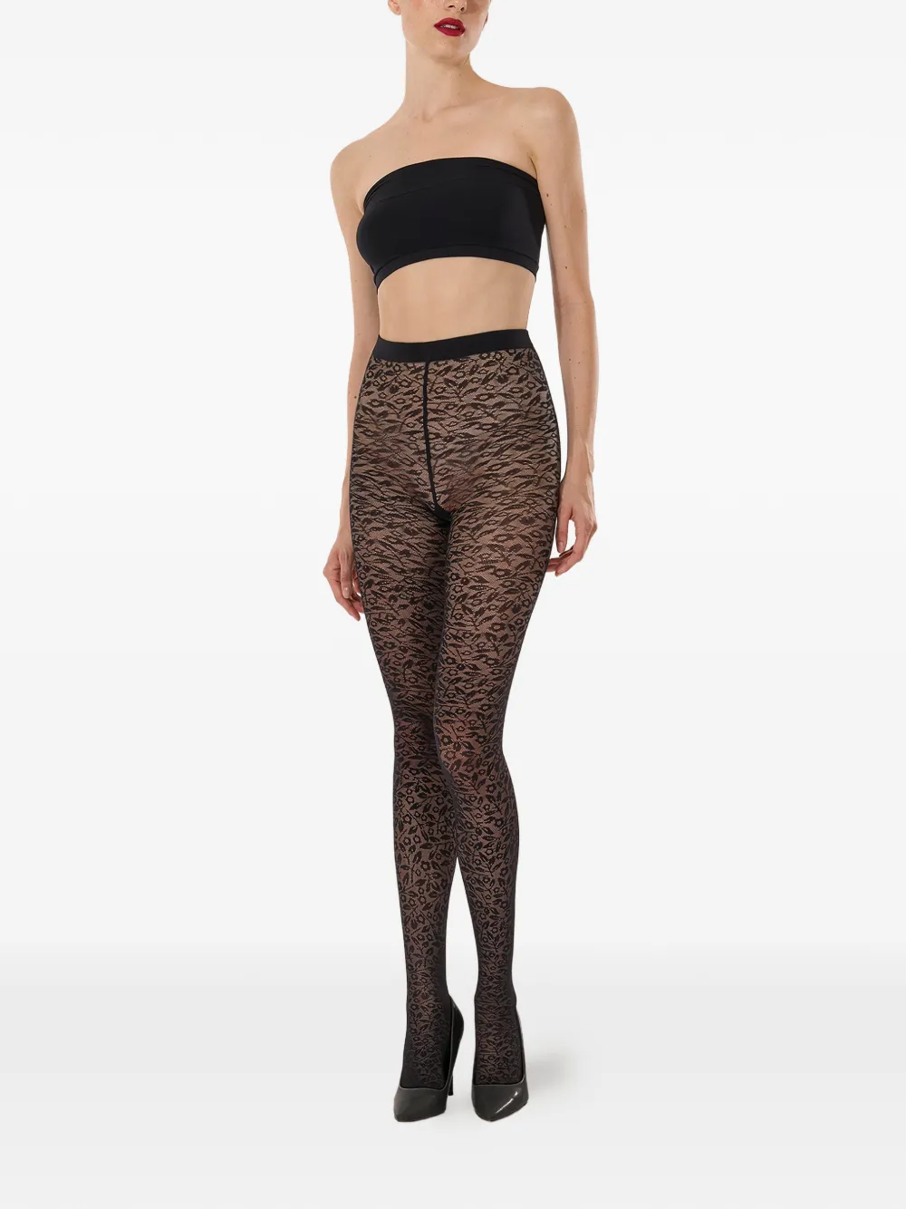 Wolford bouquet floral tights - Nero