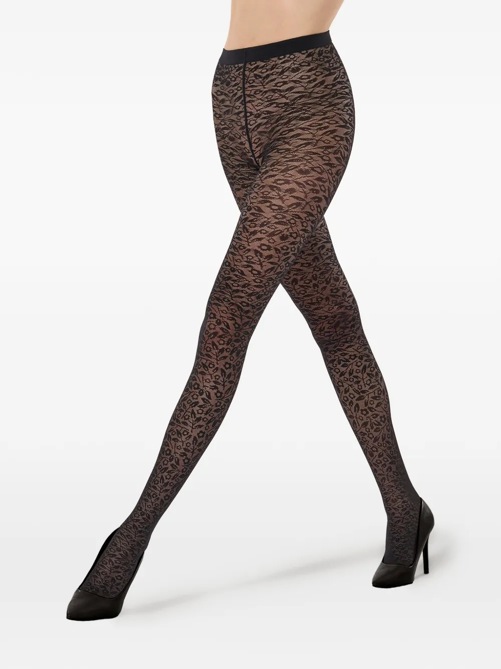 Wolford Bouquet panty met bloemen Zwart