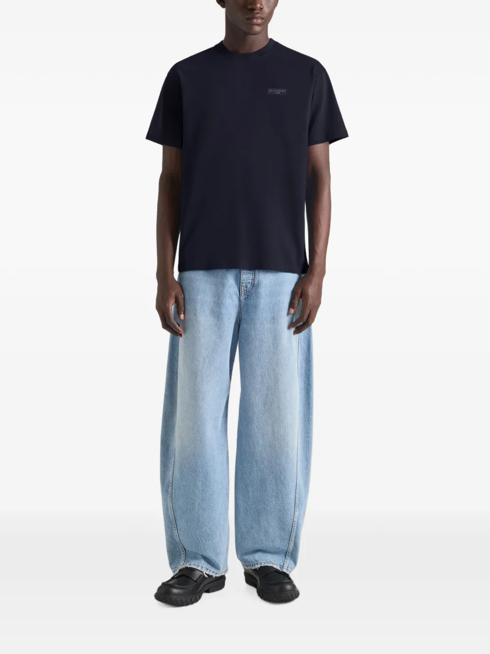 Givenchy T-shirt met logopatch Blauw