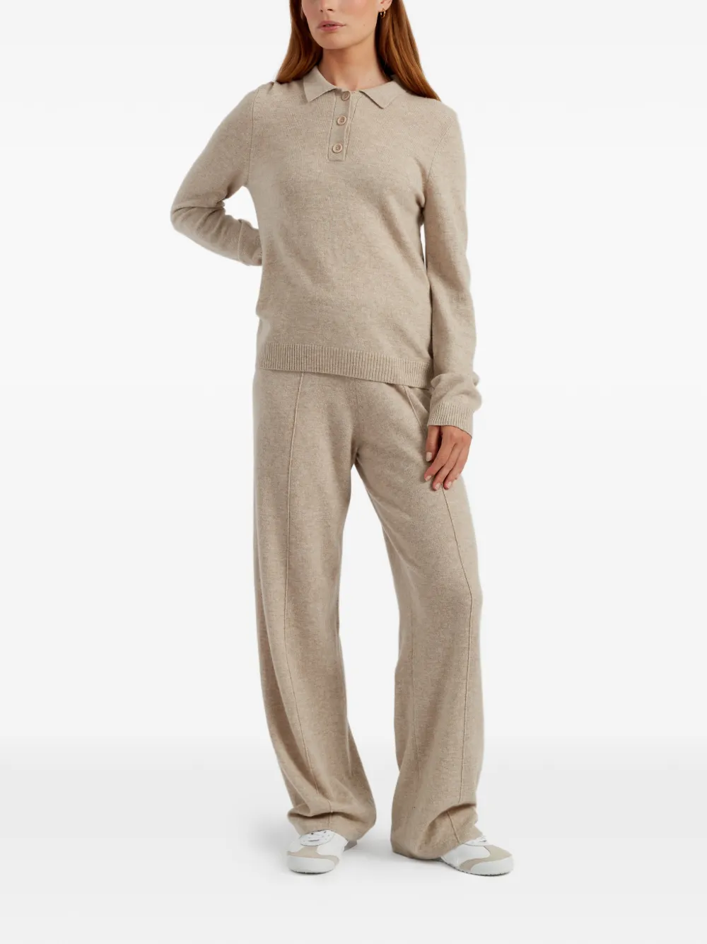 Chinti & Parker Polotrui met lange mouwen - Beige