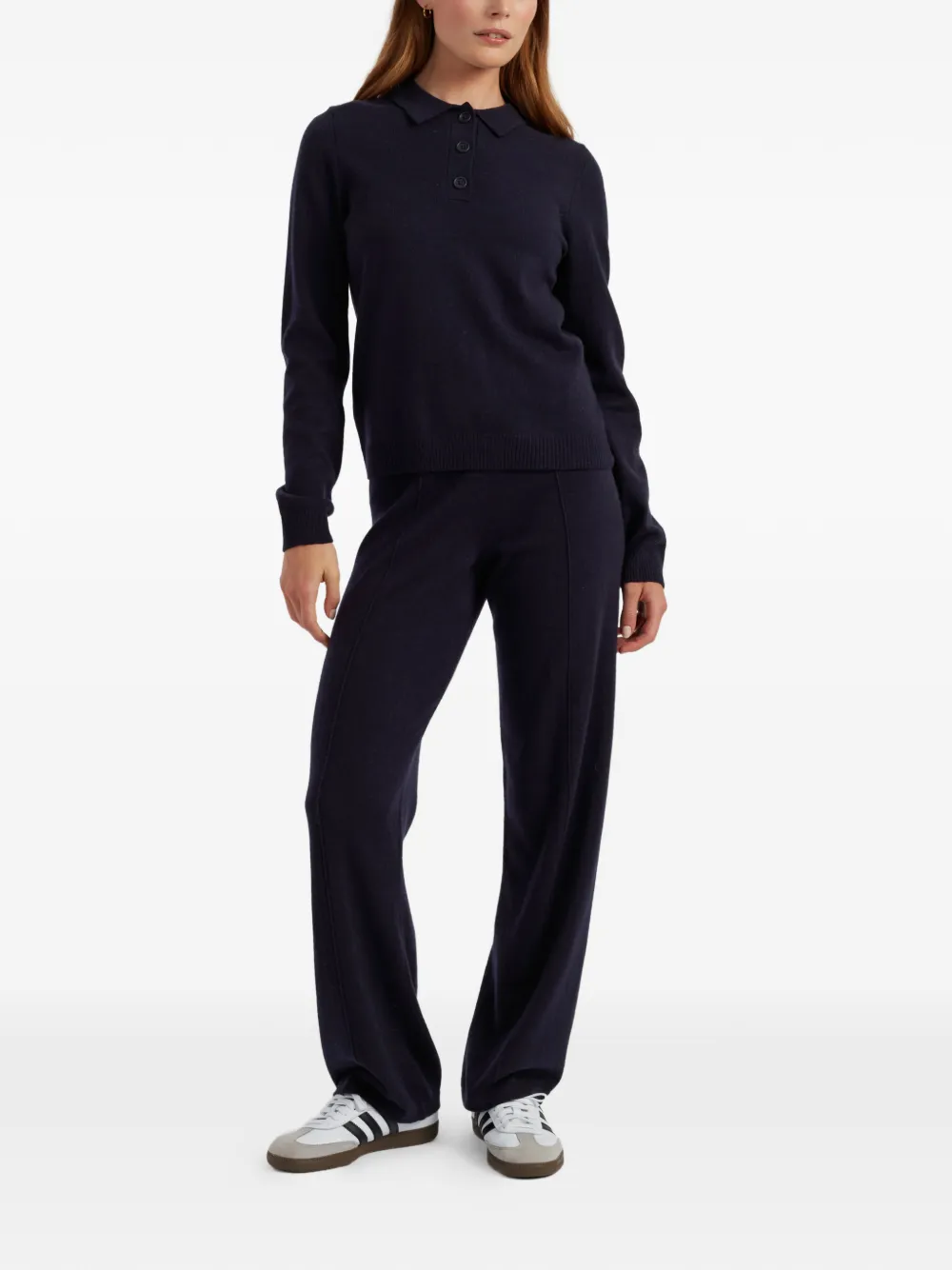 Chinti & Parker Gebreide polotrui met lange mouwen - Blauw