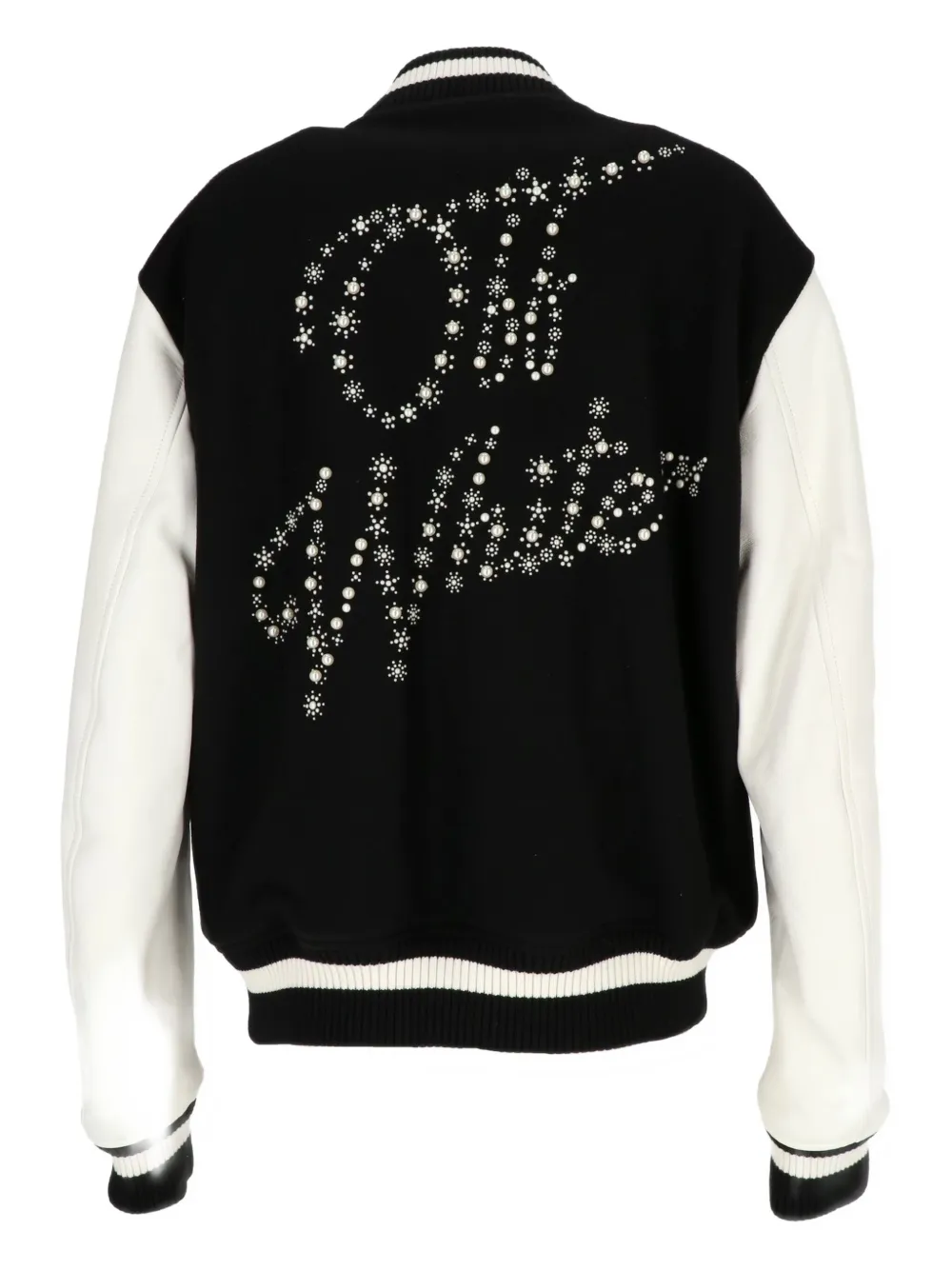 Off-white Wo Bling Stars Bomber Jacket In Black
