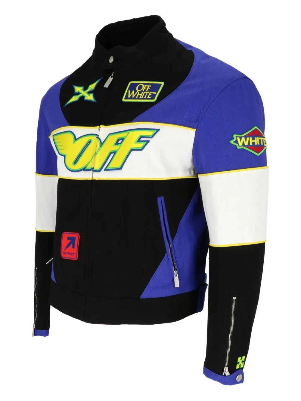 Off-White x Formula 1 jack met colourblocking Zwart