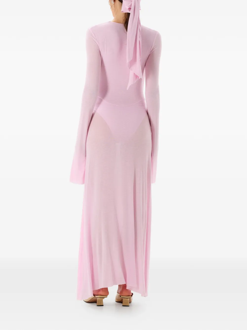  Manurí Suki Draped Long Dress - Pink 