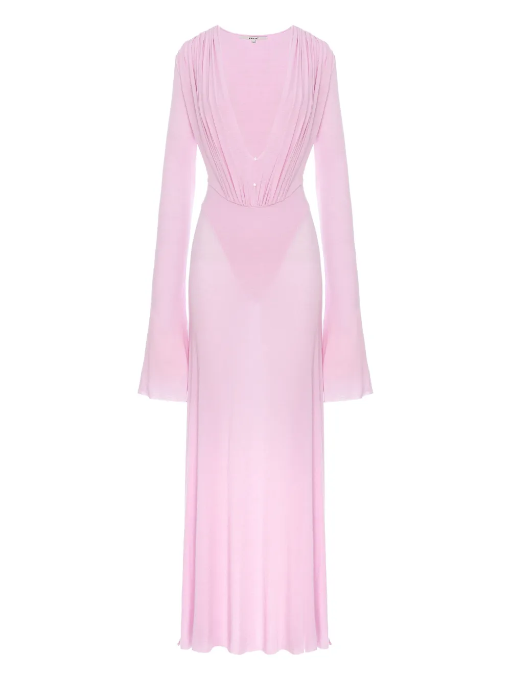 Manurí Suki Draped Long Dress In Pink