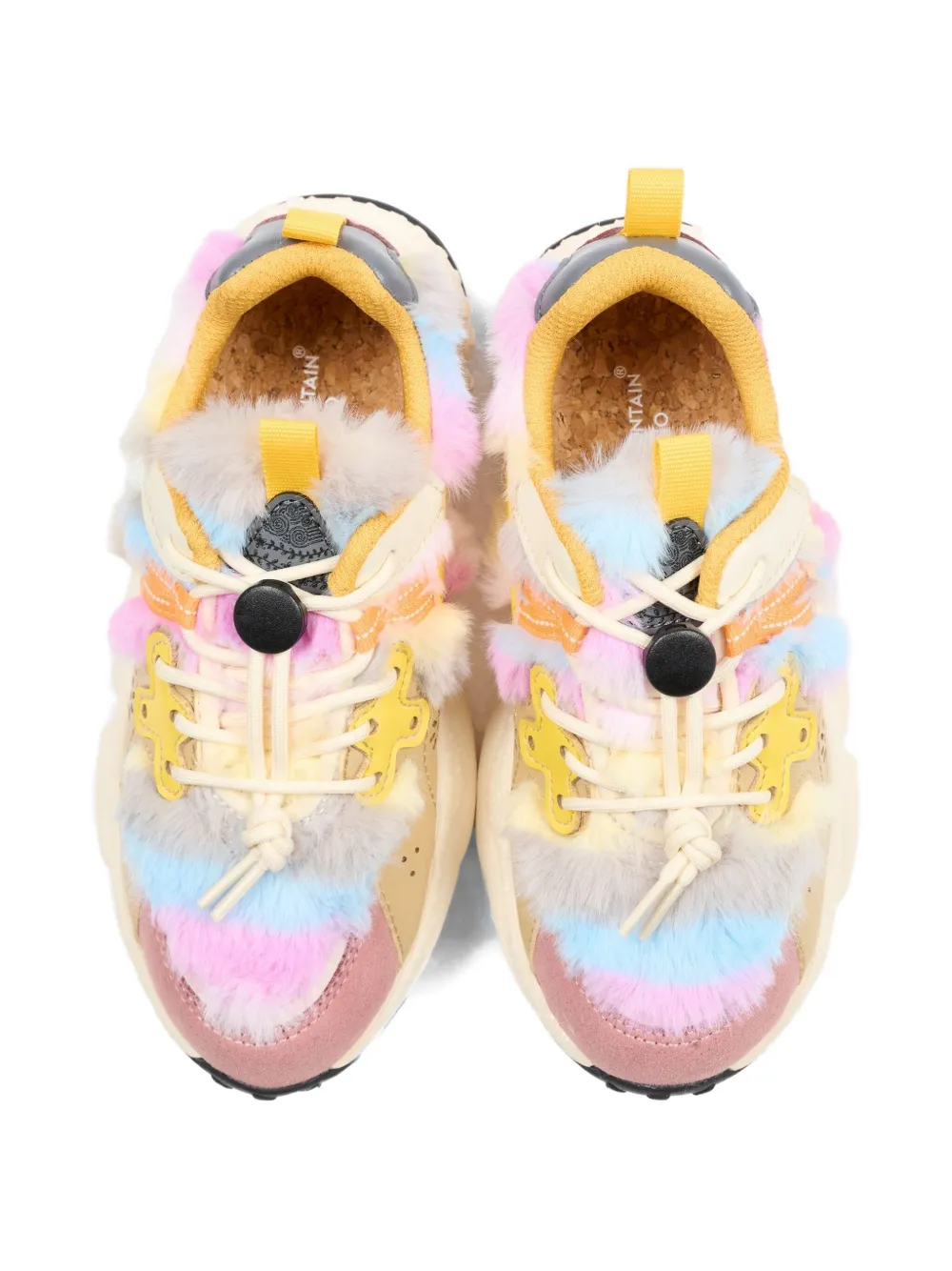 FLOWER MOUNTAIN KIDS x Naturino round-toe sneakers Roze