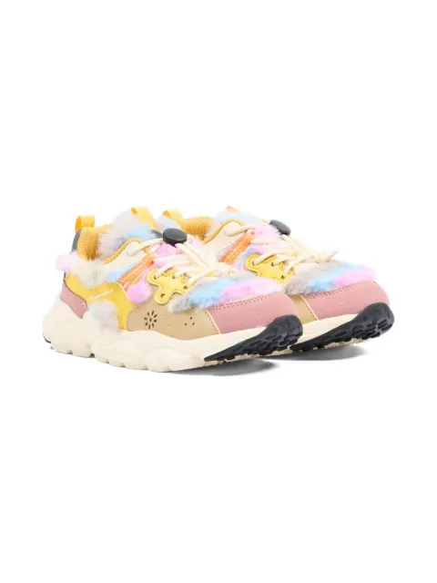 FLOWER MOUNTAIN KIDS  x Naturino round-toe sneakers