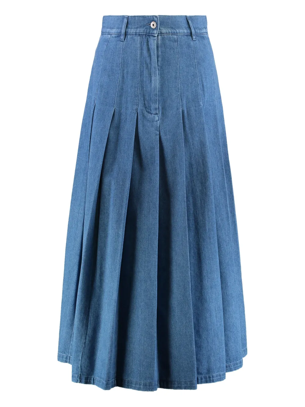 Weekend Max Mara jupe plissée en jean | bleu | Image 1