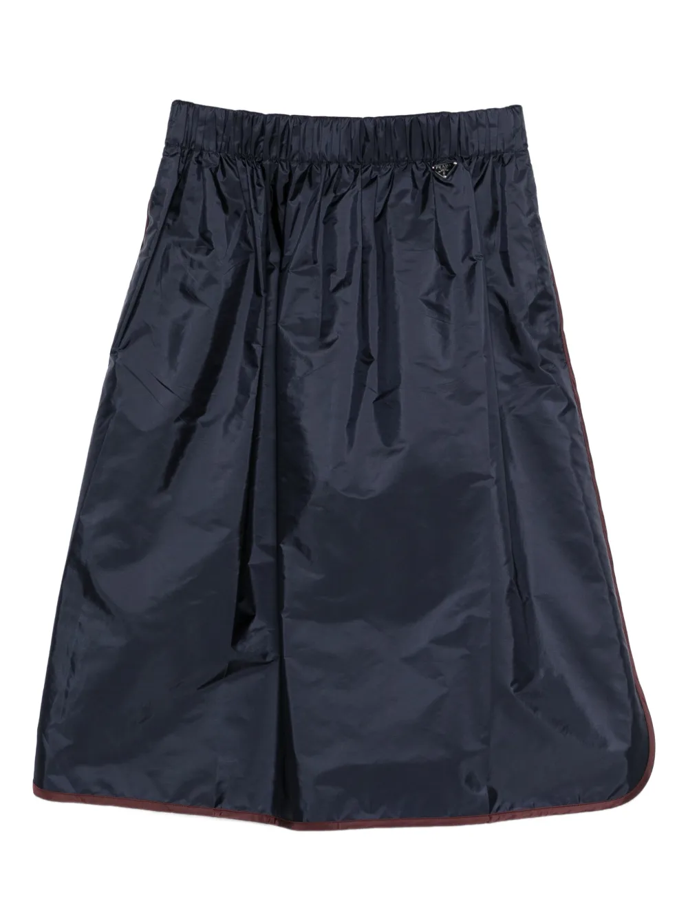 Prada logo-plaque skirt - Blu