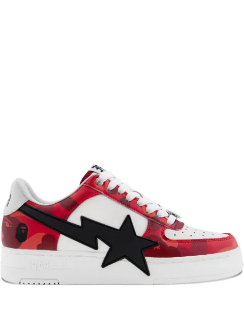 A BATHING APE® star-embellishment leather sneakers
