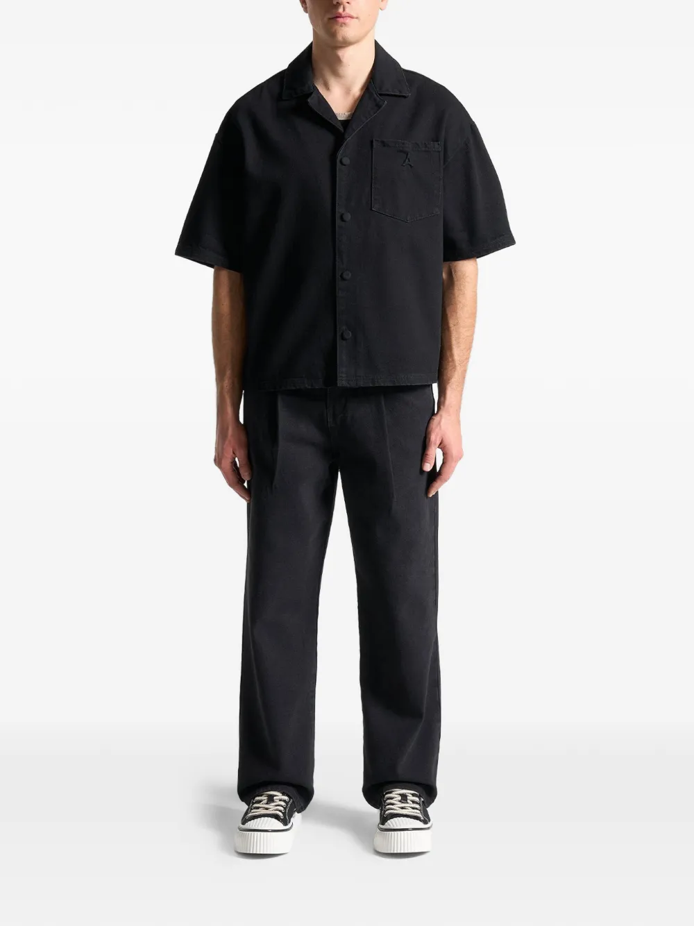 Manière De Voir Arnault pleated jeans - Zwart