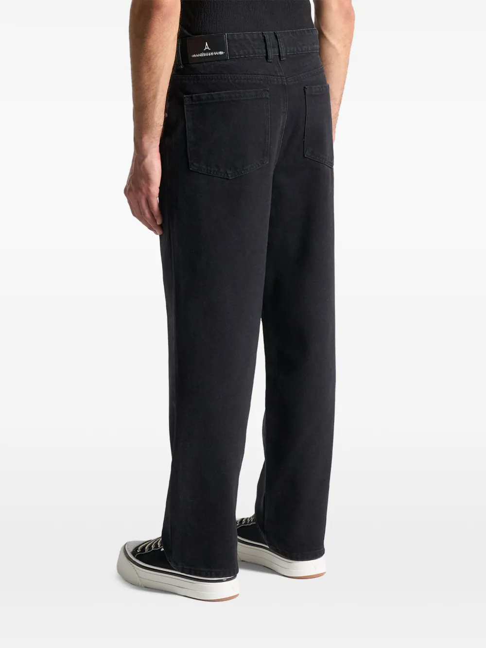 Manière De Voir Arnault pleated jeans Zwart