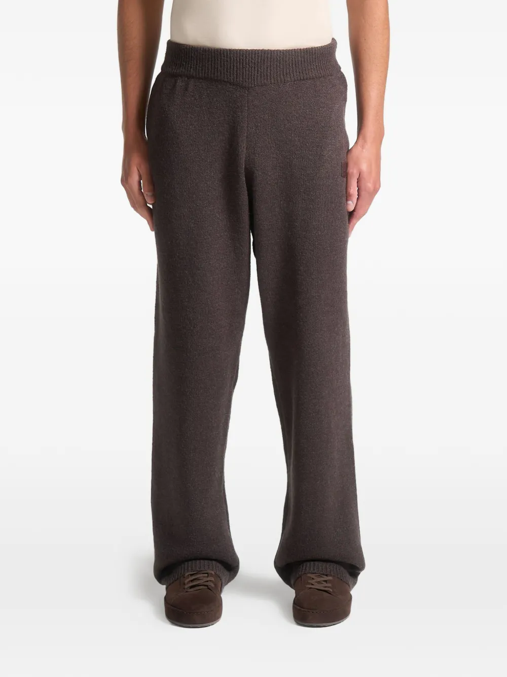 Manière De Voir elastic-waist knitted track pants | Brown | Image 1