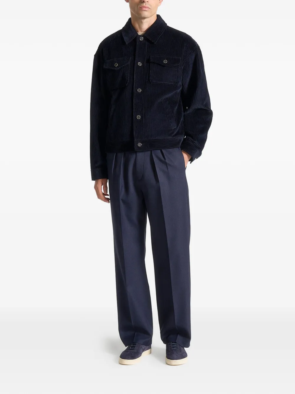 Manière De Voir corduroy jacket Blauw